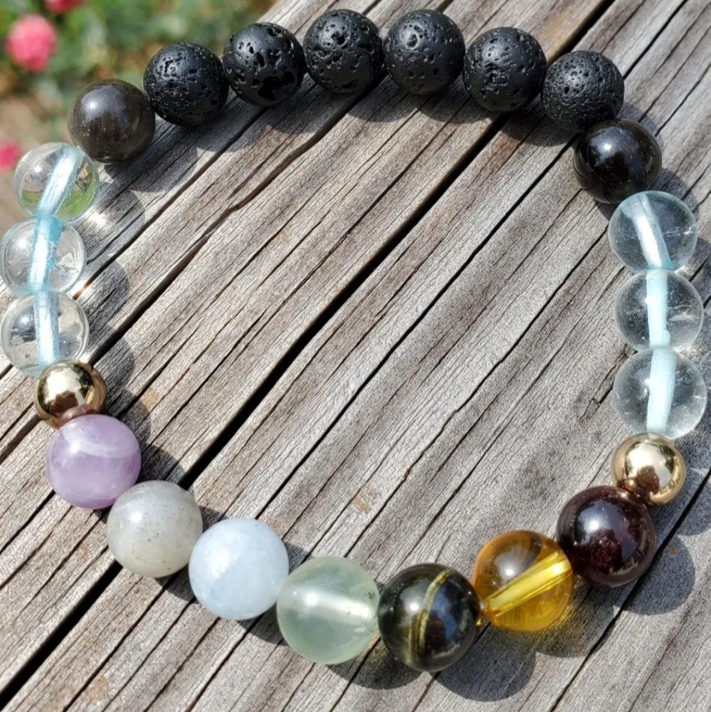 Gemstone Chakra Essential Oil Bracelet